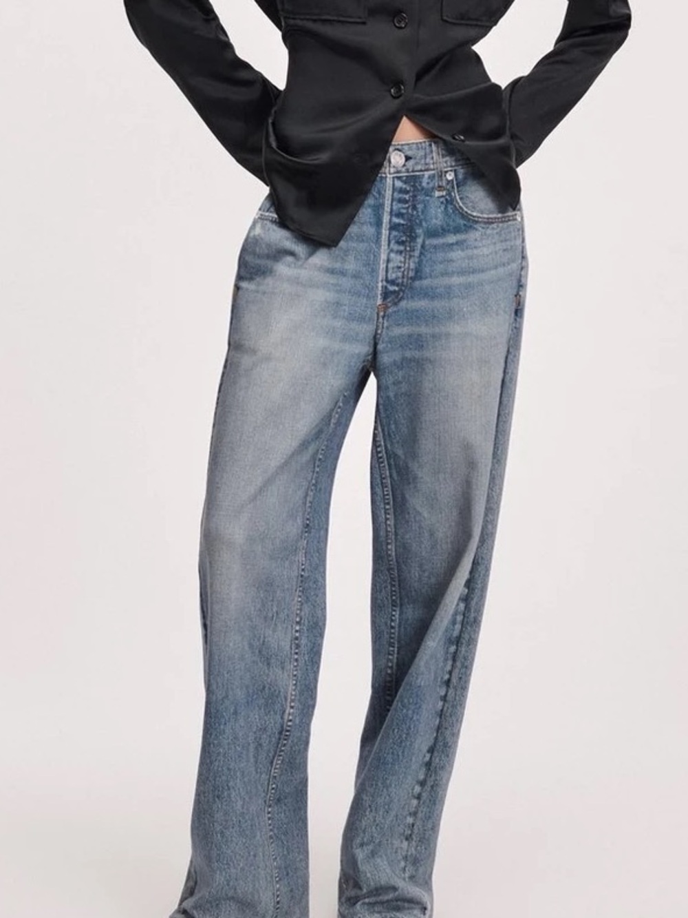 Rag & Bone Miramar Wide Leg Pull On Pant Jean XS